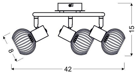 Lampa sufitowa spirala 3X40W E14 biały/złoty OSLO 98-61829