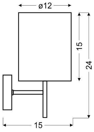 Lampa ścienna kinkiet 1X40W E14 chrom YAN 21-45249