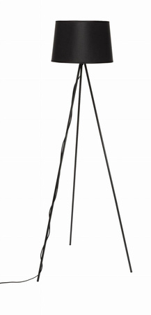 Lampa podłogowa NEPTUN trójnóg z czarnym abażurem stożek