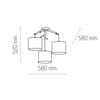 Lampa wisząca ALBERO White 3xE27