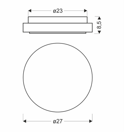 Rabel lampa sufitowa plafon bezbarwny 12W LED 4000K 27cm klosz biały