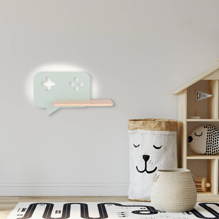 Lampka kinkiet półeczka LED 5W Console Kids Miętowy Candellux 21-84453