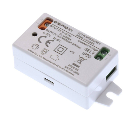 Zasilacz LED 24V 250mA 6W ESPE LN0624CV