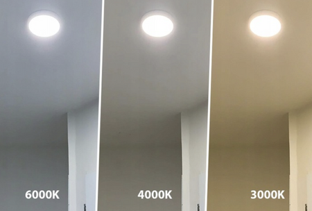 Plafon natynkowy podtynkowy okrągły Led 18W CCT zmienna barwa światła