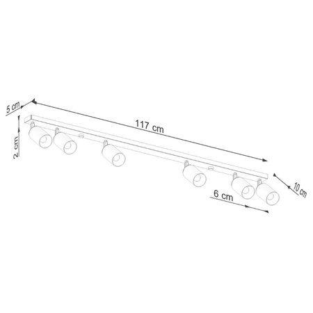 Lampa Sufitowa DON BLACK 3xE27