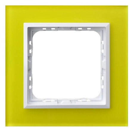 Ramka pojedyncza Ospel Sonata Limonka Szkło