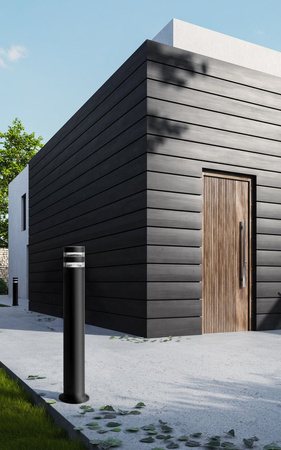 Lampa ogrodowa w czarnym kolorze, duży gwint K-8206 z serii SOLIN