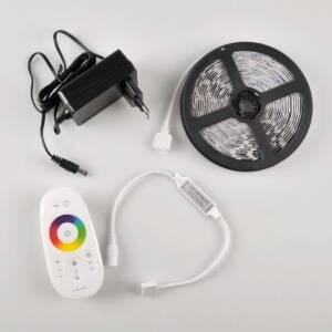 Zestaw: taśma LED 24V 5m RGB+4000K IP20 pilot, zasilacz, sterownik
