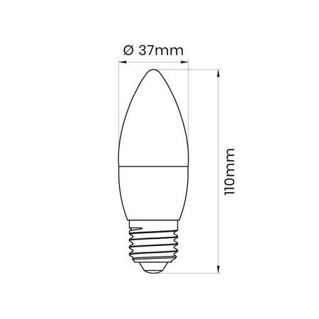 Żarówka LED C37 E27 PROFI 9W świeczka 900lm 3000K ceramika INQ