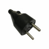 Wtyczka prosta z/u czarna 16A 2P+Z ELEKTRO