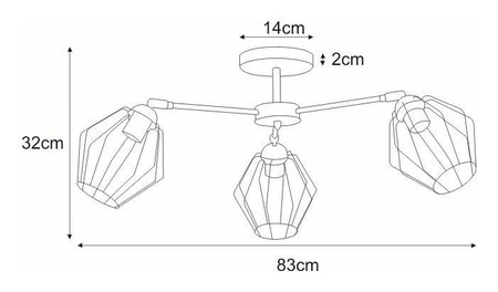 Lampa sufitowa K-3770 z serii BENET