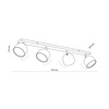 Lampa sufitowa ALTEA Black 4xGU10