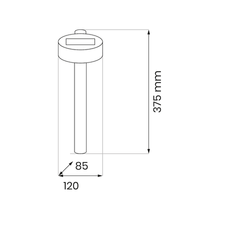 Słupek Solarny Eye 3000K IP44