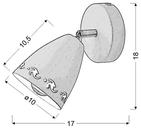 Lampa ścienna kinkiet candellux coty 91-67111 e14 biały mat