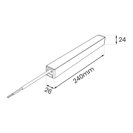 Slim Magnetic Track Czarny Zasilacz 100W 48V