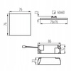 Oprawa sufitowa wpuszczana LED 6W downlight kwadratowa 3000K IP65