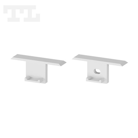 Komplet zaślepek bocznych szarych P6-4 (1 szt. z otworem, 1 szt bez otworu) (nr kat 7706401)