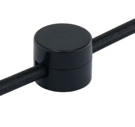 Uchwyt do kabla przewodu 2x0,75 czarny tworzywo