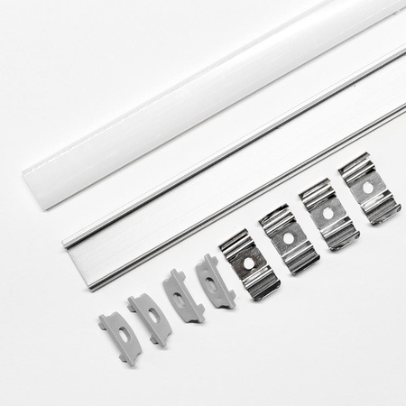 Profil Aluminiowy V-TAC 2mb Anodowany Do taśm LED ELASTYCZNY GIĘTKI 18x6mm VT-8138