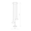 Nowodvorski Lampa wisząca metalowa czarna mosiądz HERMANOS 