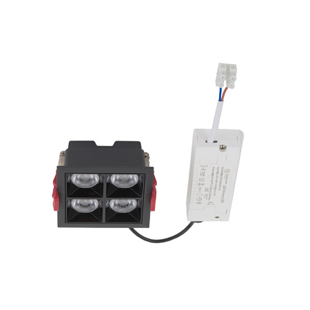 Nowodvorski Oprawa kwadratowa podtynkowa czarna MIDI LED RECESSED 