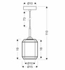 Lampa wisząca Jonera czarna 1xE27 klosz dymiony 31-08428