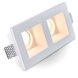 Oprawka wpuszczana podwójna GU10 Gips Oczko Torso