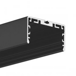 Profil do LED LIPOD-50 architektoniczny Kluś  czarny anoda 3m