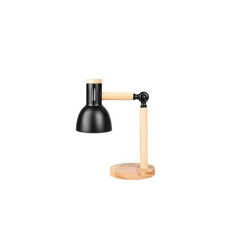 Lampa biurkowa drewniana Woody 1xE27 czarna