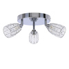 Shiba lampa sufitowa plafon chromowy 3x15w g9 klosz bezbarwny