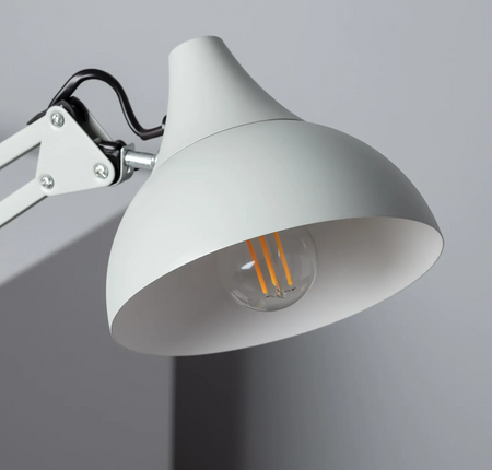 Lampka biurkowa FLEXO metalowa pastelowa zielona