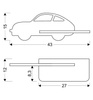 Lampa kinkiet półeczka 5W LED 4000K IQ Kids Car niebieski 21-85085