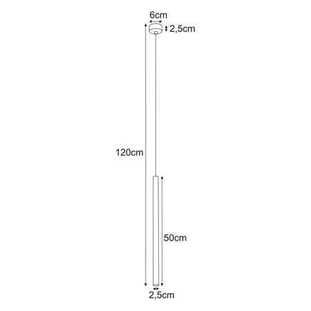 Lampa wisząca, pojedynczy zwis w kształcie sopla K-5835 z serii SUNO