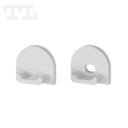 Komplet zaślepek bocznych szarych P4-3 do osłonki C22 (1 szt. z otworem, 1 szt bez otworu) (nr kat 770432201)