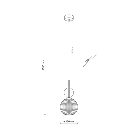 SOPHIA COGNAC LAMPA WISZACA 1XE14