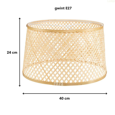 Klosz BOHO bambusowy walec 40cm TH2B