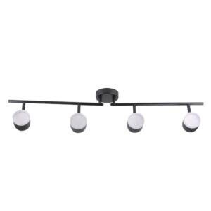 Lampa ścienno-sufitowa ruchoma LED RAWI 4 Czarna 3000K
