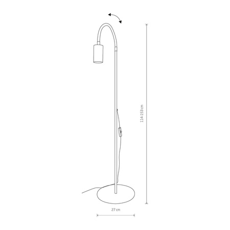 Nowodvorski Lampa podłogowa regulowana biała EYE FLEX 