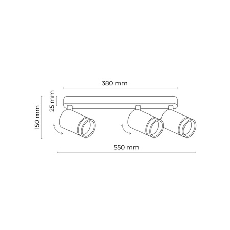 Lampa sufitowa JET White 3xGU10