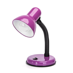 Metalowa lampa stołowa E27 fioletowa