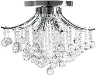 Lampa sufitowa Wenecja kryształ 4xE14 CHROM