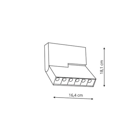 Reflektor Lunar  6x1W magnetic czarny LP-561-MAG-BK