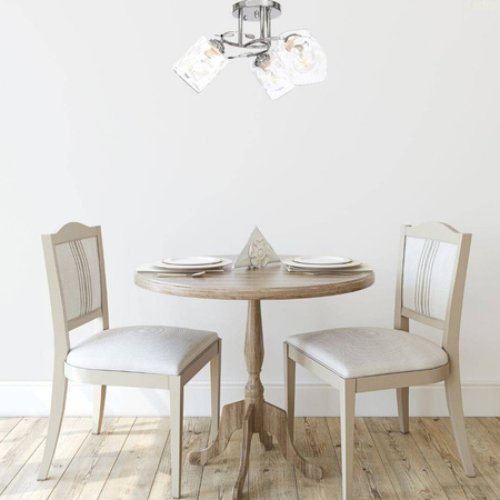 Lampa sufitowa klasyczny żyrandol plafon Sofia chrom  3xE27