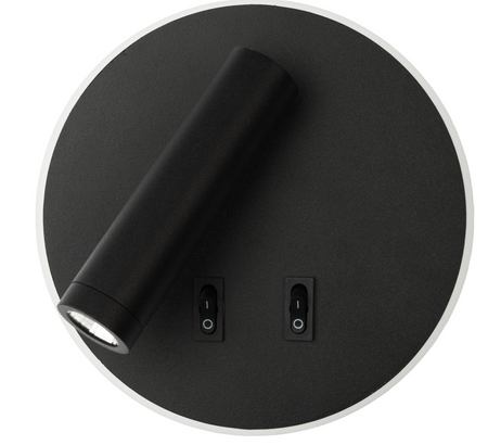 Nowoczesny Kinkiet Lumino Geo 2 x LED  czarny modern z włącznikiem 11W 4000K