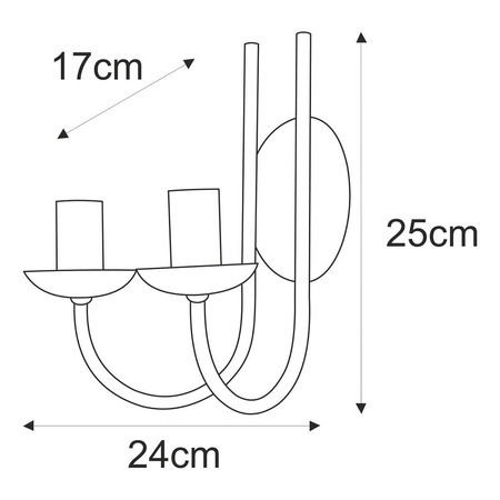 Czarny, podwójny kinkiet w stylu industrialnym K-4973 z serii HARIS