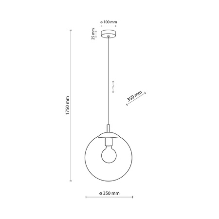 Lampa wisząca ESME Graphite 1xE27 350