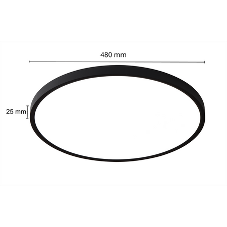 Light prestige California plafon 48cm czarny LP-2505/1C-48 BK