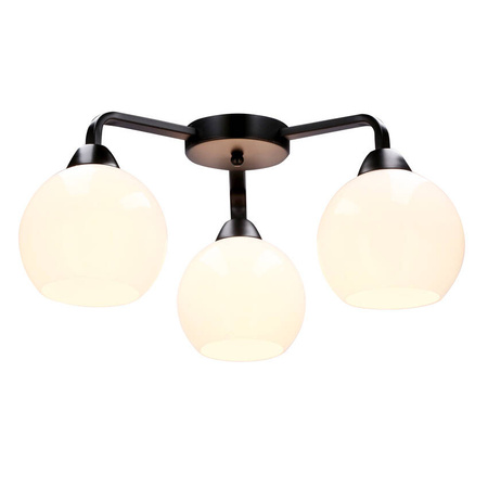 Caldera Lampa sufitowa ampla 3x60w e27 klosz biały