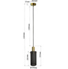 Light prestige Tirana 1 wisząca czarna LP-945/1P BK