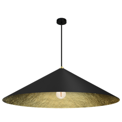 Lampa wisząca stożek Fuji Ø90cm 1xE27 czarno złota